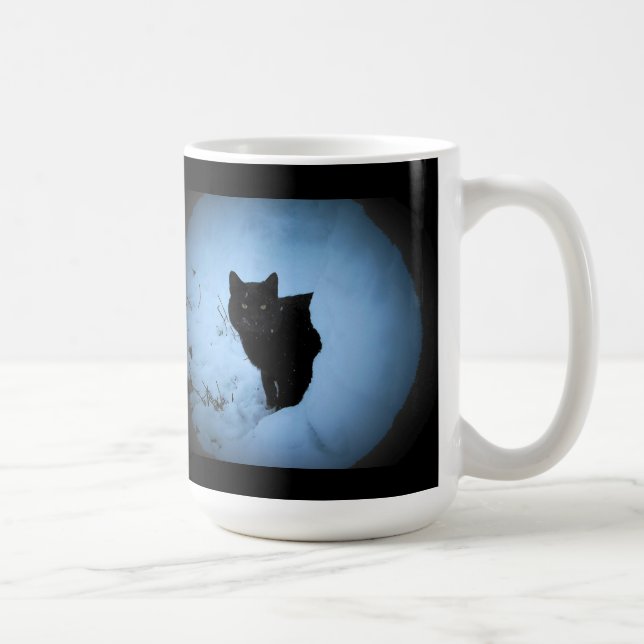 Groucho Marx svart kattcitationstecken Kaffemugg (Höger)