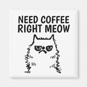 GROUCHY COFFEE CAT MAGNETS MAGNET