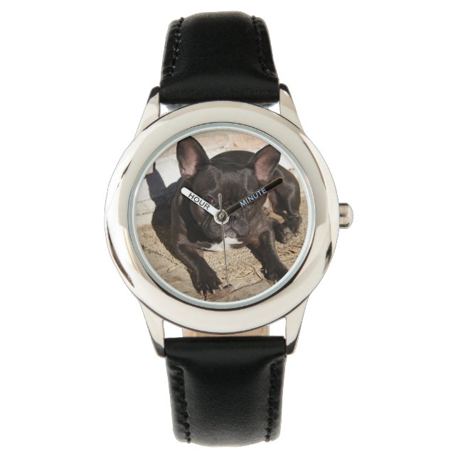 Grouchy Fransk Bulldog Armbandsur (Framsida)
