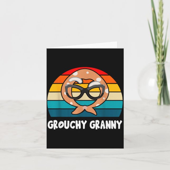 Grouchy Granny Funny Retro Vintage  Kort (Framsida)