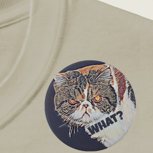 Grouchy Grumpy Cat Funny Vad? Knapp