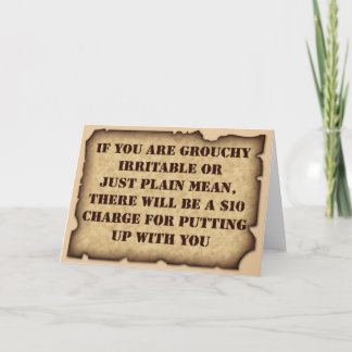 Grouchy hälsningkort kort