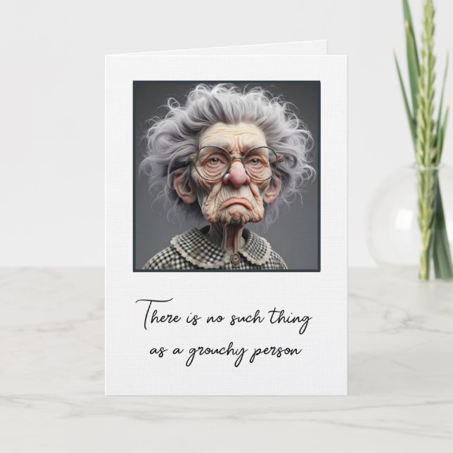 Grouchy Old Lady for Birthday Kort (Framsida)