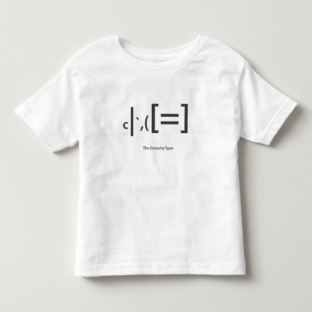 grouchy typ småbarn-informationsshirt tee (Framsida)