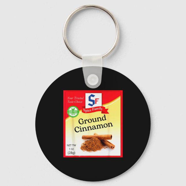 Ground Cinnamon Condiment Holiday Sce Group Costum Nyckelring (Framsida)