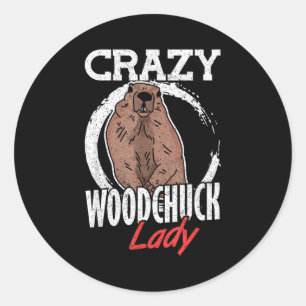 Ground Hog Crazy Murdamm Lady Runt Klistermärke