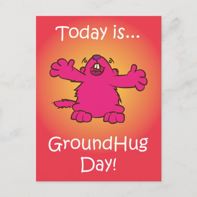 Ground Hug Day Vykort (Framsida)