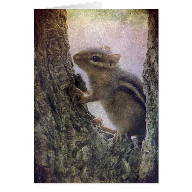 Ground Squirrel Grunge Hälsningskort (Framsidan)