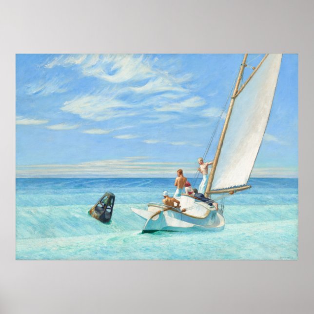 Ground Swell - Edward Hopper Nautical Art Print Poster (Framsidan)