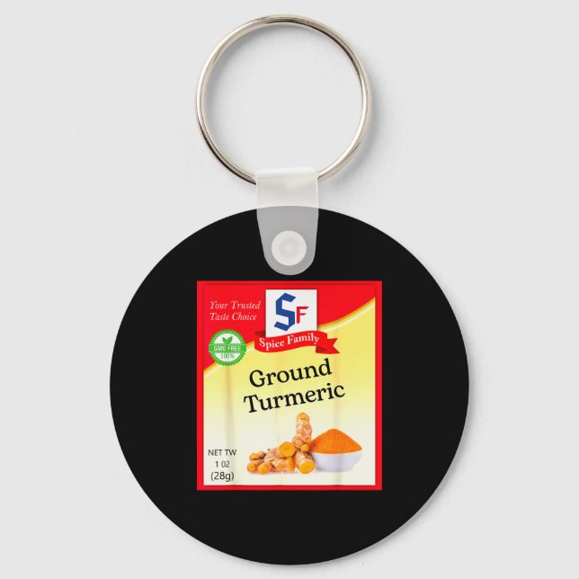 Ground Turmeric Condiment Costume Holiday Sce Cost Nyckelring (Framsida)