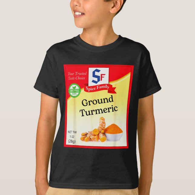 Ground Turmeric Condiment Costume Holiday Sce Cost T Shirt (Framsida)