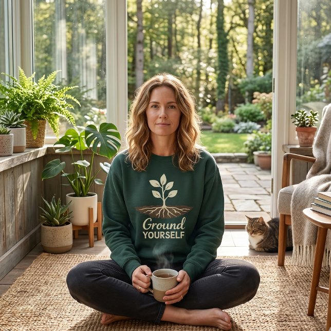 Ground Yourself Mindfulness Plant Roots T Shirt (Skapare uppladdad)