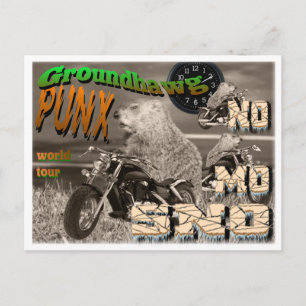 Groundhawg PUNX-världsturné NO MO SNO Vykort
