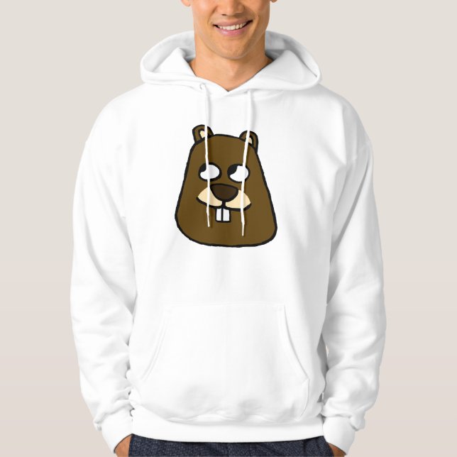Groundhog Ansikte Hoodie (Framsida)