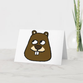 Groundhog Ansikte Kort