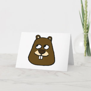 Groundhog Ansikte Kort