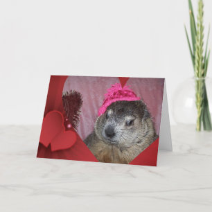 Groundhog Clara valentin kort för dag