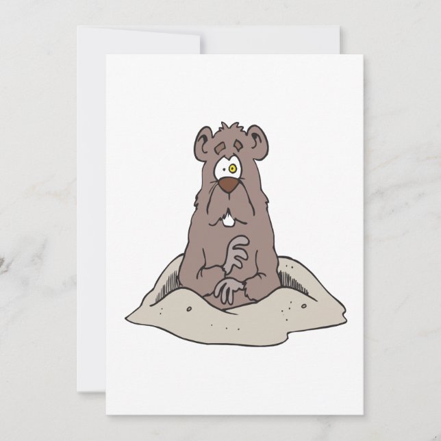 Groundhog dag inbjudningar (Framsida)