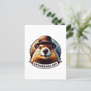 Groundhog-dagen, Groundhog, postkorsning Vykort