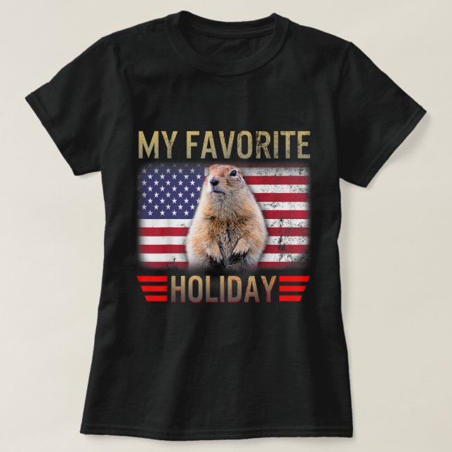 Groundhog Day 2021 My Favorite Helgdag Wo T Shirt (Design framsida)
