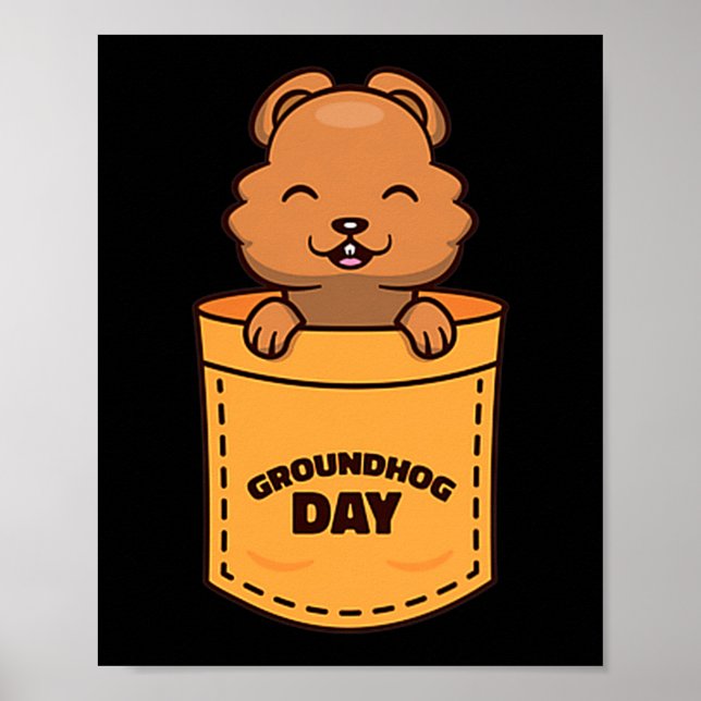 Groundhog Day 2023 Pocket Meme Funny Groundhog Lov Poster (Framsidan)