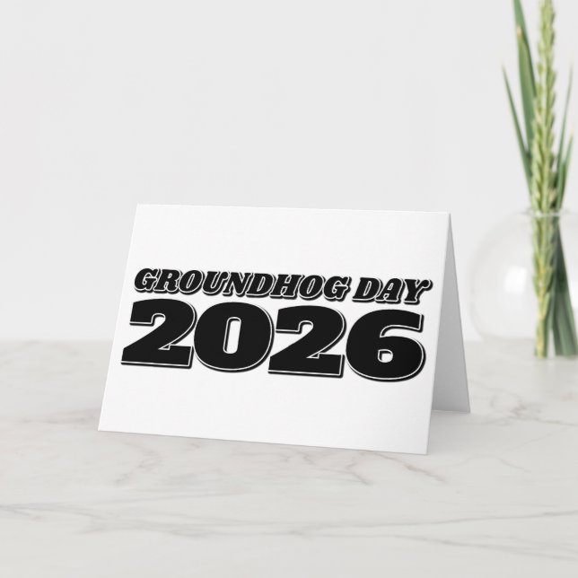 Groundhog Day 2026 Kort (Framsida)