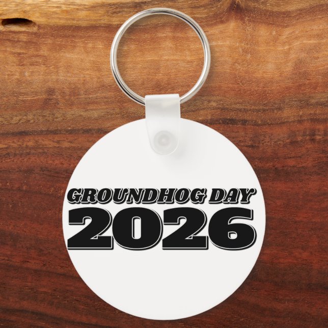 Groundhog Day 2026 Nyckelring (Baksida)