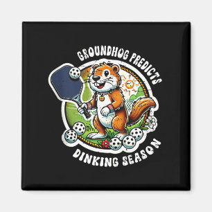 Groundhog Day 2 feb Humor Dinking Säsong Rollig P Magnet