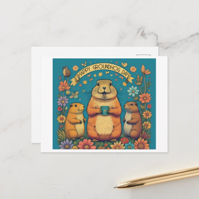 Groundhog Day A Firande i Vår Vykort (Fram/Back In Situ)