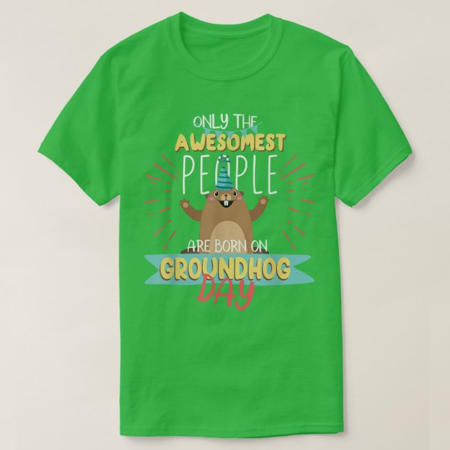 Groundhog Day Birthday 2021 Groundhog Älskare Gift T Shirt (Design framsida)