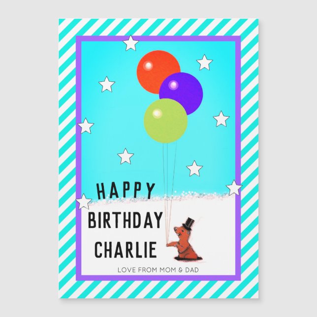 Groundhog Day Birthday Card (Framsida)