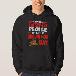 Groundhog Day Birthday Funny Gag Gift Manar Kvinno Hoodie