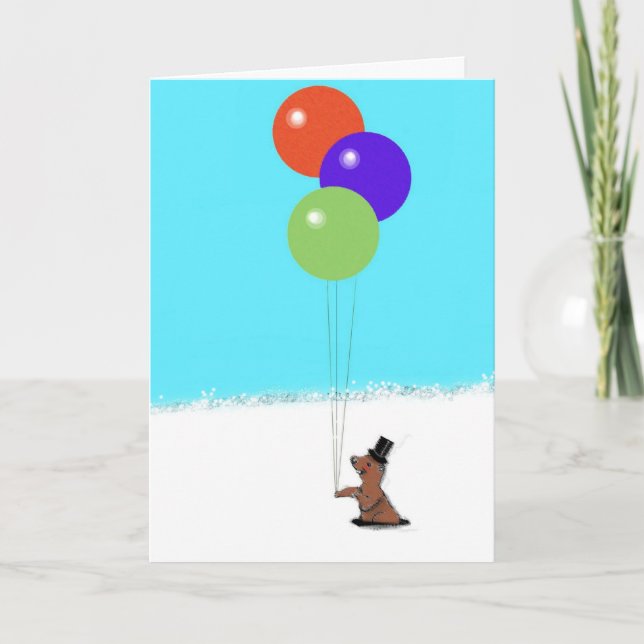 Groundhog Day Birthday Kort (Framsida)