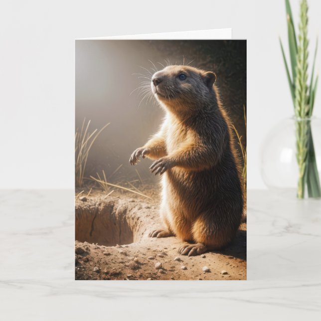 Groundhog Day Birthday Kort (Framsida)