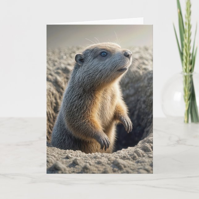 Groundhog Day Birthday Kort (Framsida)