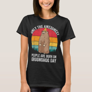 Groundhog Day Birthday Woodchuck Funny Cute Ground T Shirt