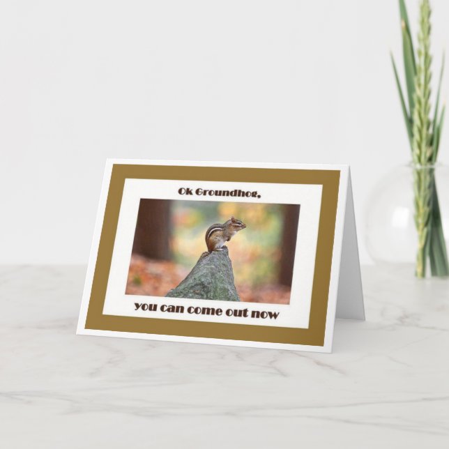 Groundhog Day Card Kort (Framsida)