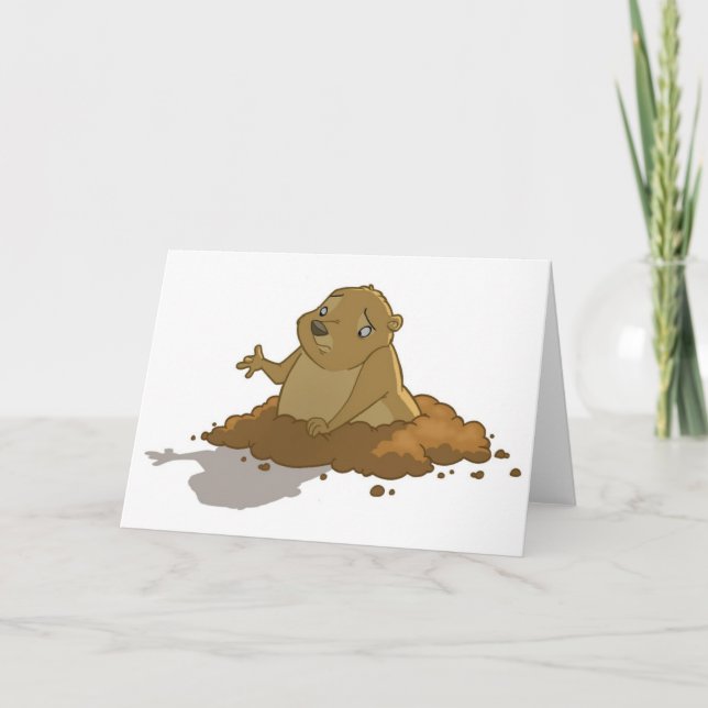 Groundhog Day Card (tomt) Kort (Framsida)