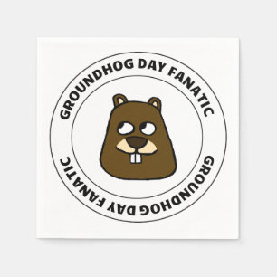 Groundhog Day Fanatic Pappersservett