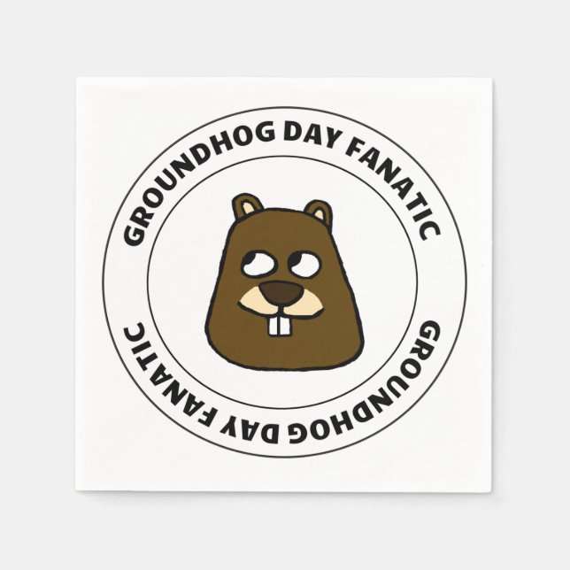 Groundhog Day Fanatic Pappersservett (Framsidan)