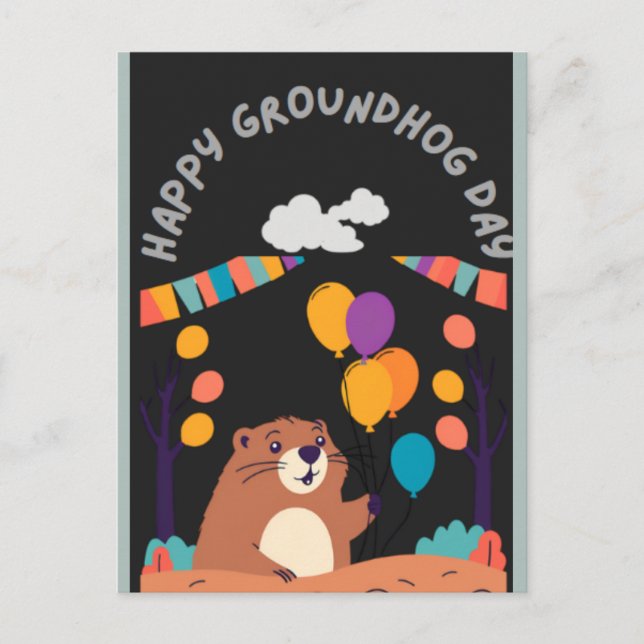 Groundhog Day Firande: Shadow eller Shine? Helg Vykort (Framsida)