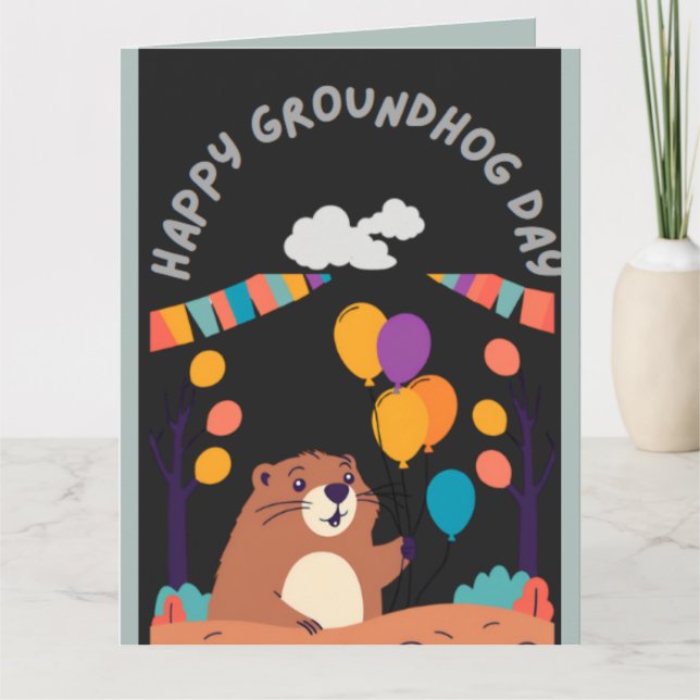 Groundhog Day Firande: Shadow eller Shine? Kort (Framsida)