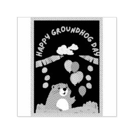 Groundhog Day Firande: Shadow eller Shine? Självfärgande Stämpel