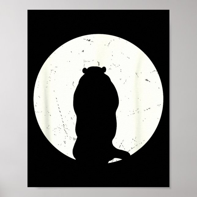 Groundhog Day Full Moon Groundhog  Poster (Framsidan)