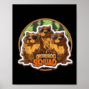Groundhog Day-gänget Rolig vår februari Punxsuta Poster