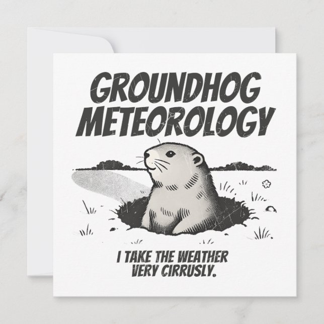 Groundhog Day Groundhog Meteorology Julkort (Framsida)
