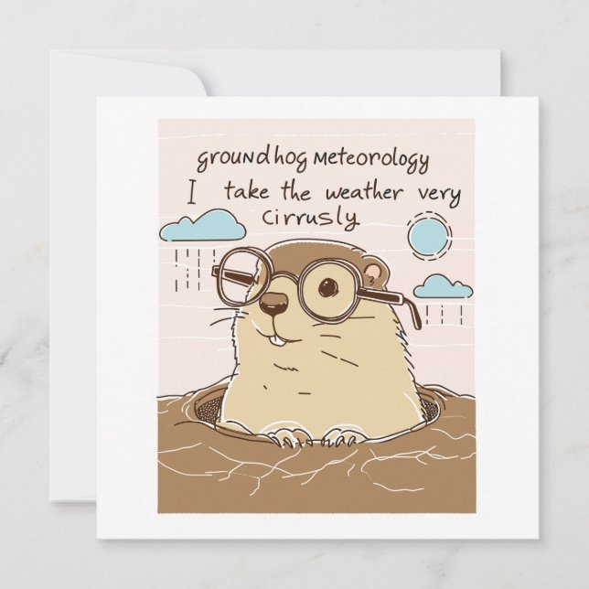 Groundhog Day Groundhog Meteorology Julkort (Framsida)