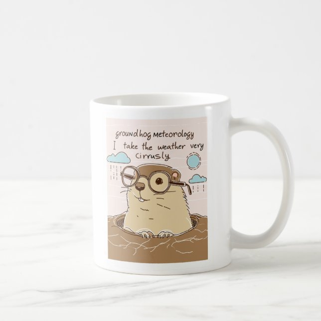 Groundhog Day Groundhog Meteorology Kaffemugg (Höger)