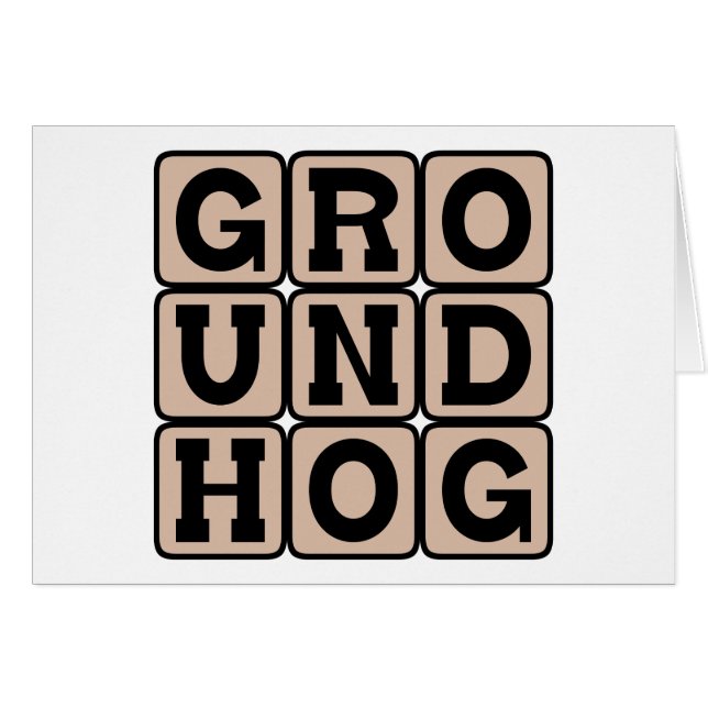 Groundhog Day, Helgdag Hälsningskort (Framsidan Horizontal)