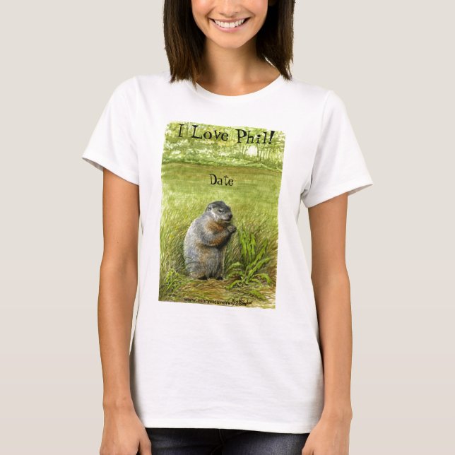 Groundhog Day "I Kärlek Phil" långärmad T-Shirt (Framsida)